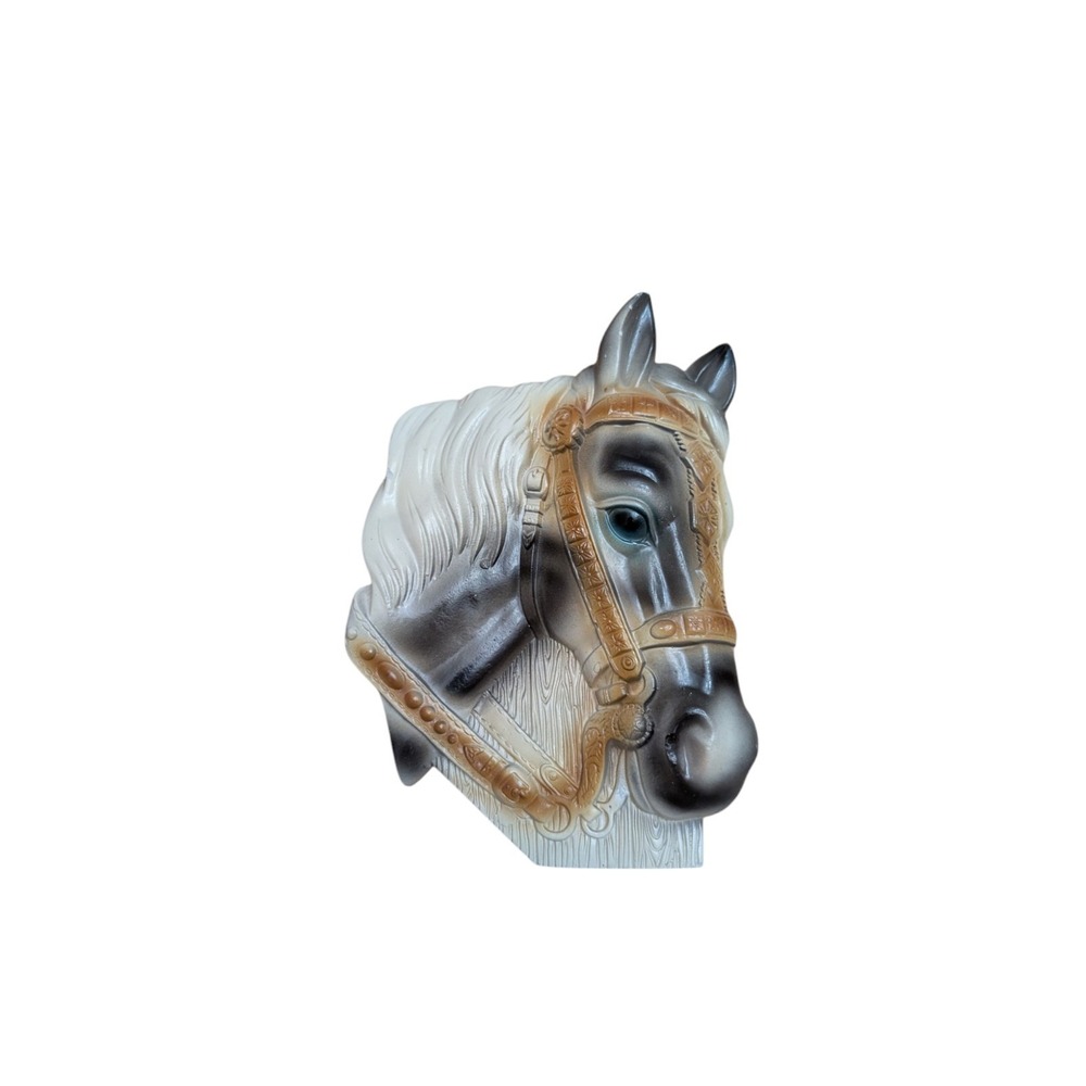 Vintage Horse Head Wall Plaque Decor Ceramic